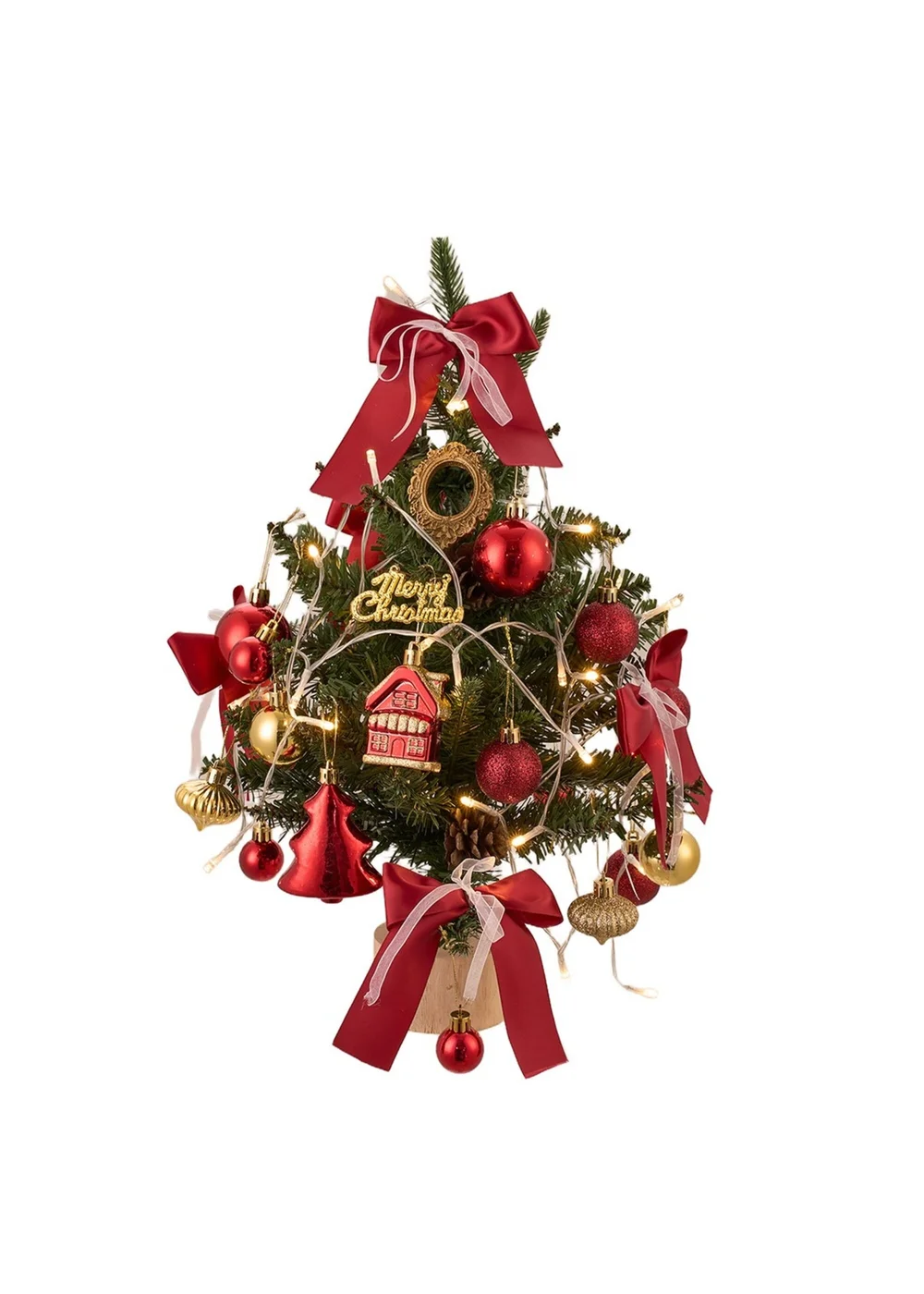 Lifeideas Red Mini Encrypted Christmas Tree Desktop Ornament 45CM - One Size Image 3