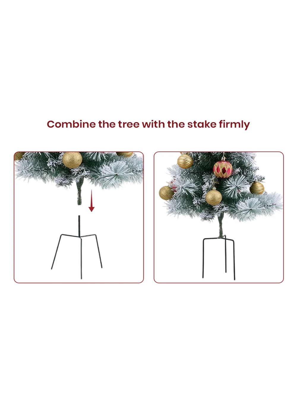 Lifeideas Green 2-Pack Artificial Christmas Trees with Decorations and LED Lights - One Size Image 5