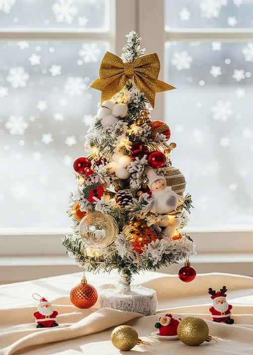 Lifeideas Multicoloured Tabletop Christmas Tree With LED Light - One Size Image 1