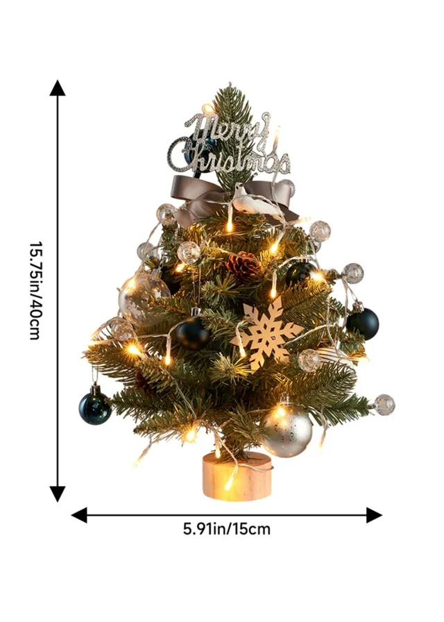 Lifeideas Green Mini Tabletop Christmas Tree