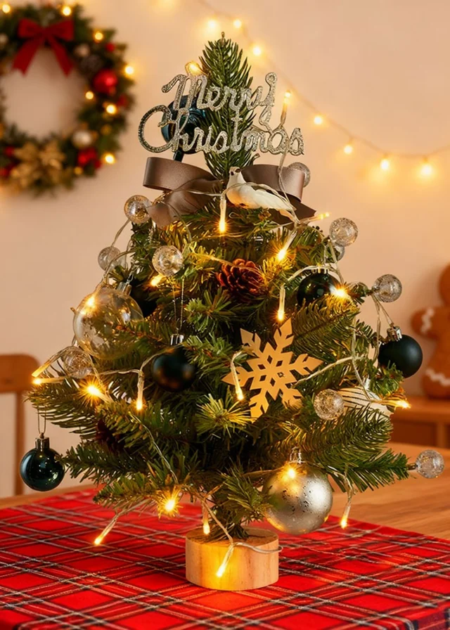 Lifeideas Green Mini Tabletop Christmas Tree