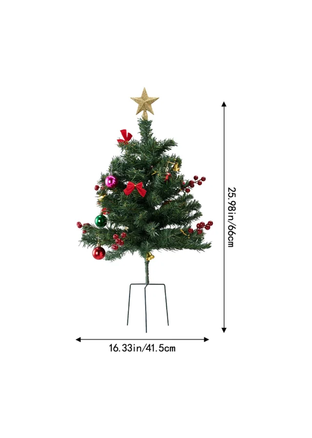 Lifeideas Green PVC Ground‑Plug Christmas Tree 75cm