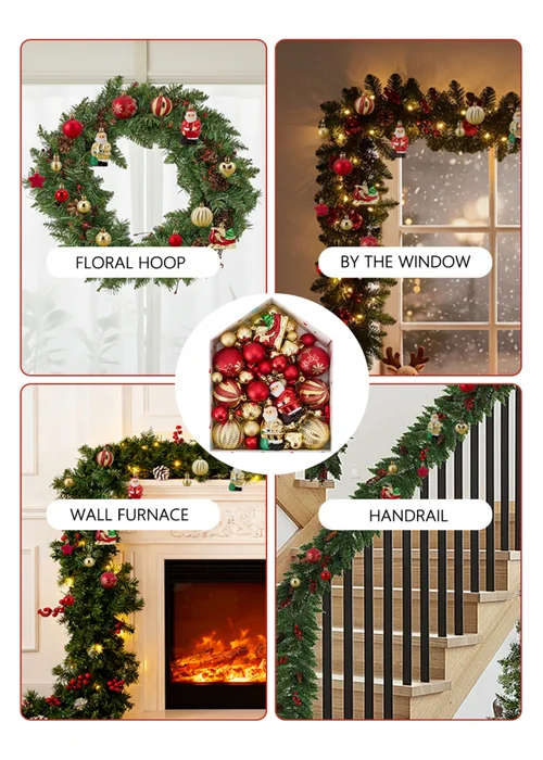 Lifeideas 72-Piece Christmas Ornaments for Christmas Tree Decorations - One Size Image 5