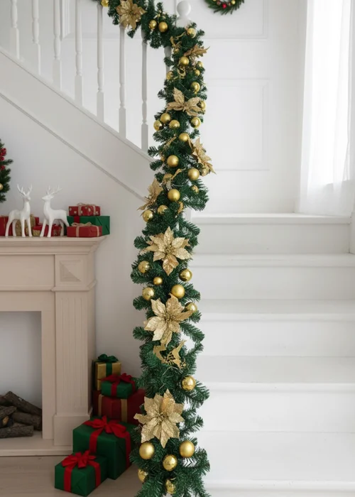 Lifeideas LED Light String Berry Ball Flower Garland Christmas Decor 2.7m - One Size Image 2