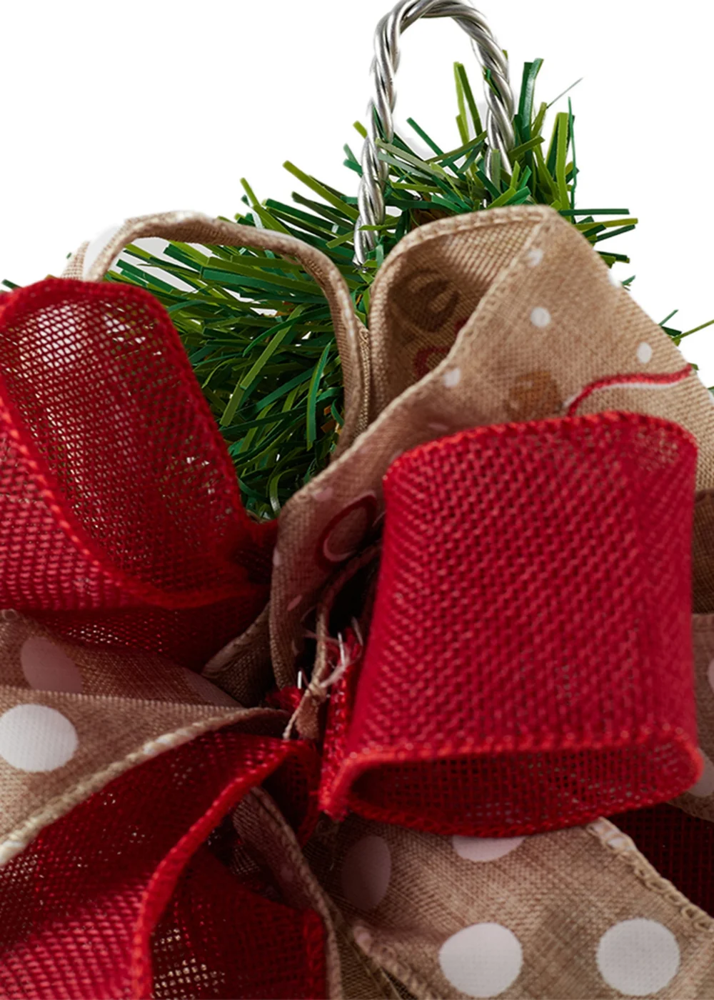 Lifeideas Green Rustic Upside‑Down Christmas Swag 60cm - One Size Image 5