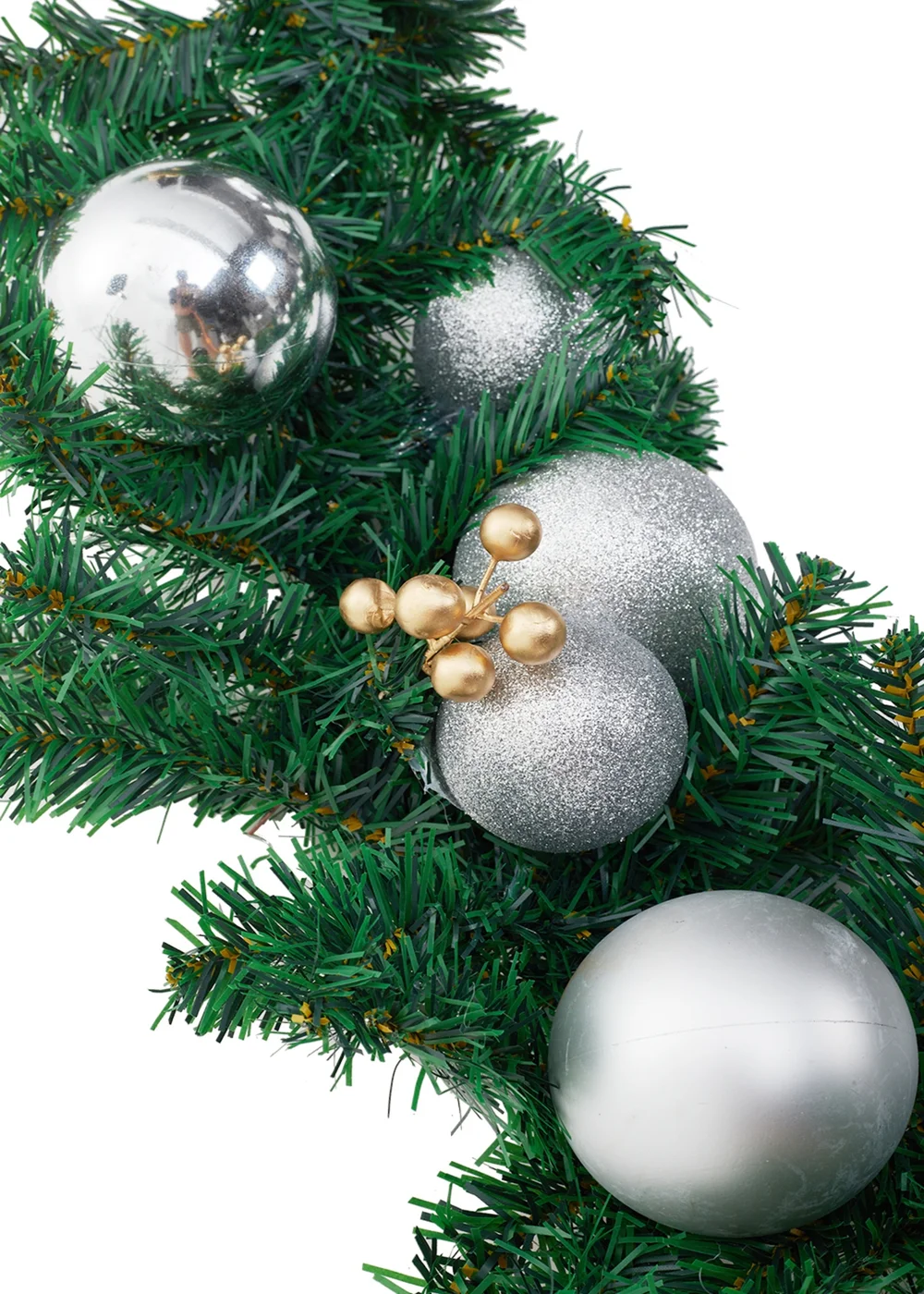 Lifeideas Multicoloured Artificial Plastic Pine Garland Christmas Hanging Decoration - One Size Image 3