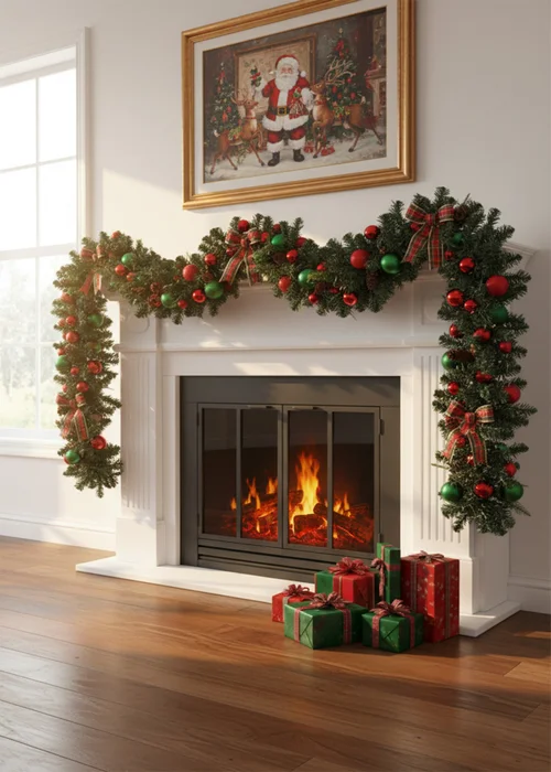 Lifeideas Multicoloured LED Light String Berry Ball Flower Garland Christmas Decor 2.7m - One Size Image 6