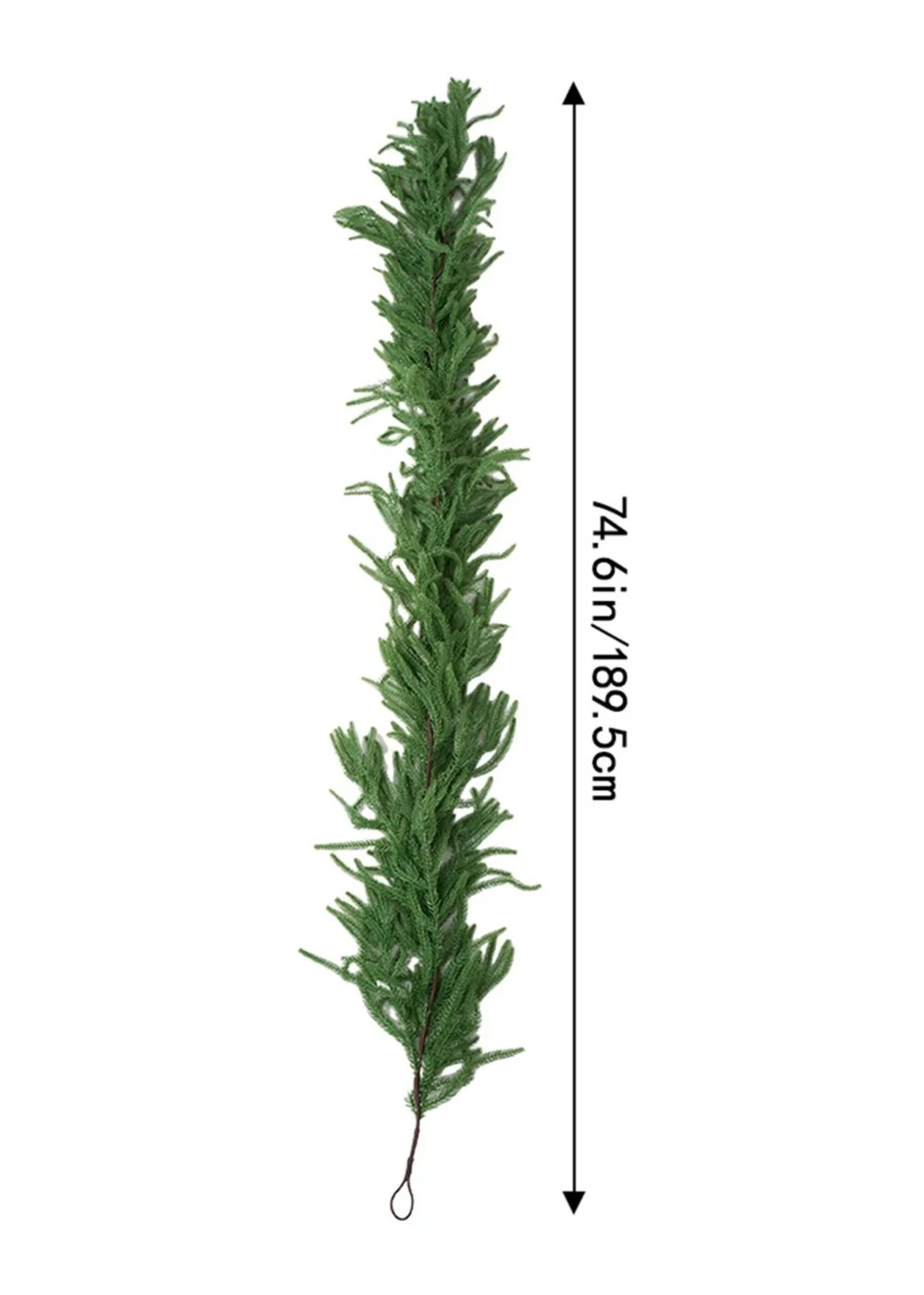Lifeideas Green Deluxe Unlit Artificial Christmas Garland 1.8m / 2.7m - M Long Image 2