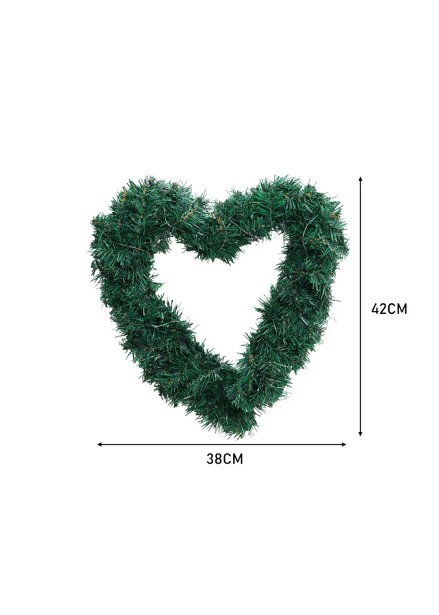 Lifeideas Multicoloured Valentine's Day Artificial Heart-shaped Door Hanging Garland Wedding Decoration with 3m Light String