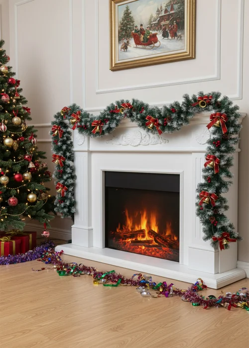 Lifeideas Multicoloured Spruced Artificial Lighted Christmas Garland Holiday Decoration - One Size Image 5