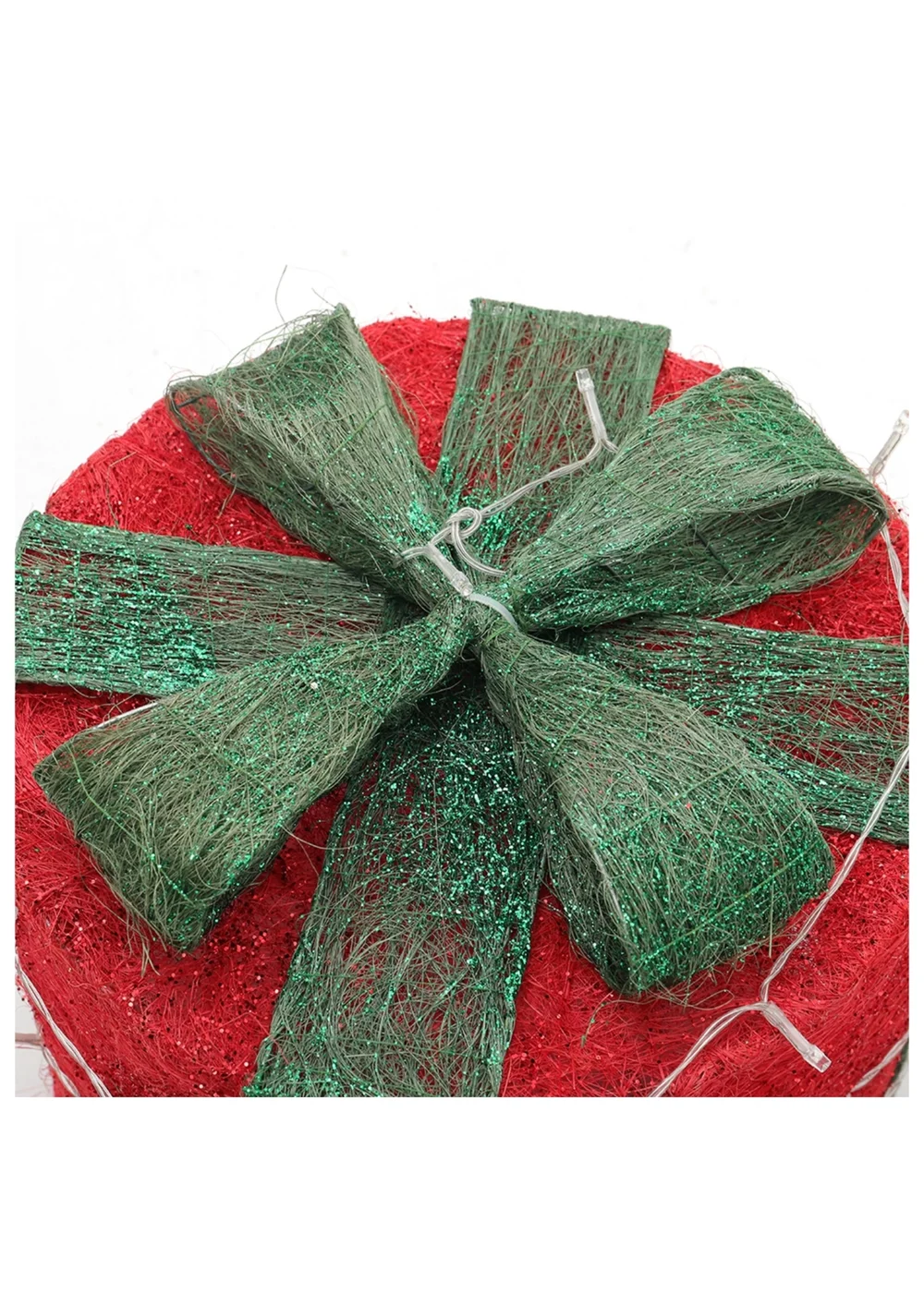 Lifeideas Red 4Pcs Christmas Gift Box Decorations with LED String Lights - One Size Image 5
