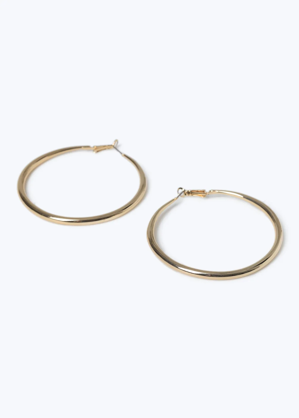 Muse Gold Knife Edge Hoop Earrings - One Size Image 2
