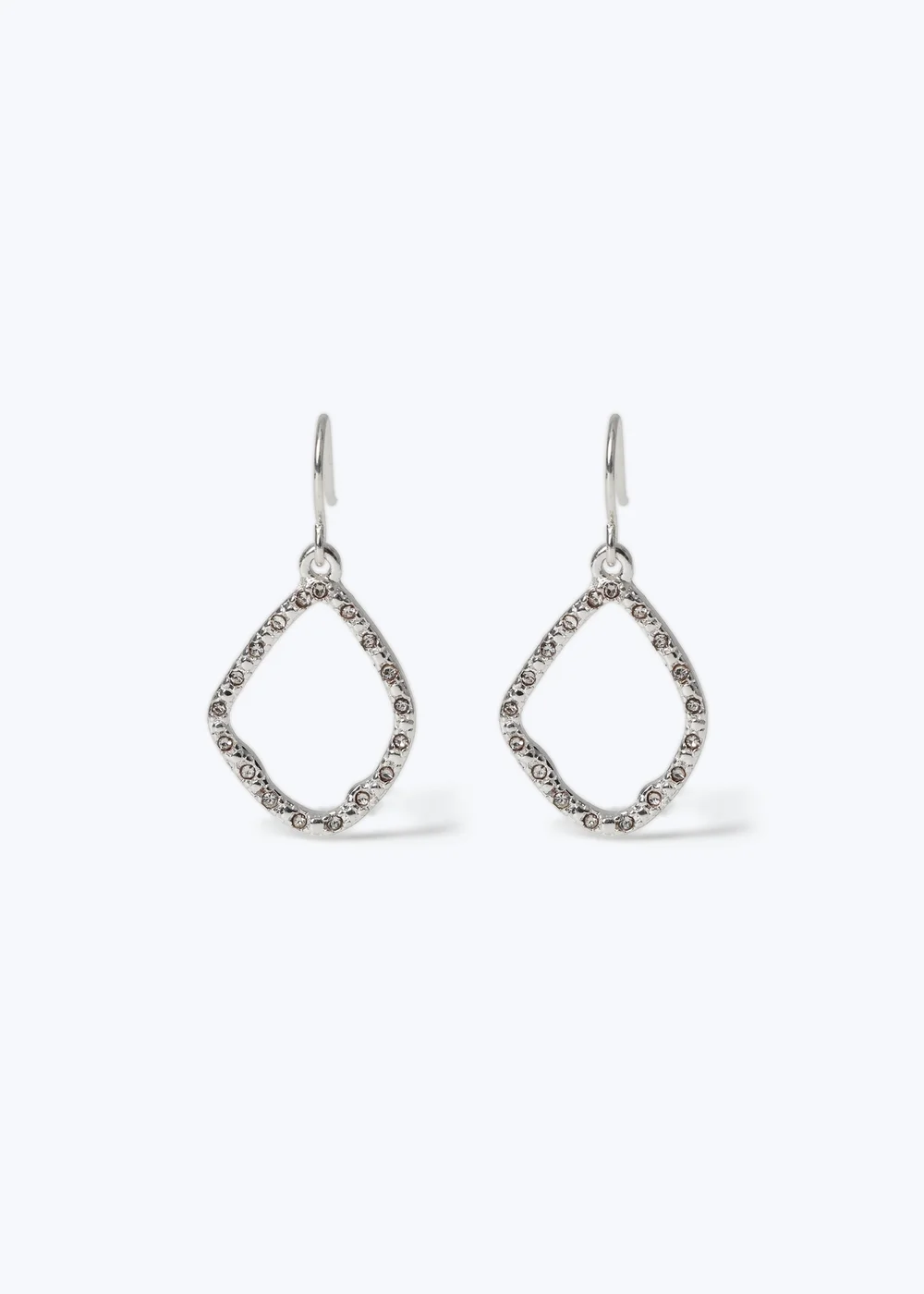 Muse Silver Fishhook Earrings - One Size Image 1