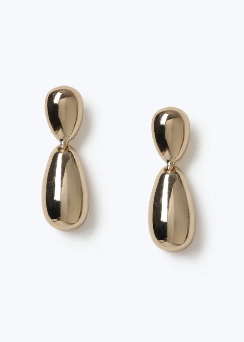 Muse Gold Mini Double Drop Earrings - One Size Image 1