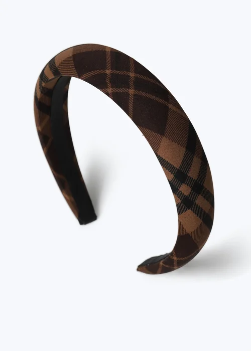 Muse Brown Check Headband - One Size Image 2