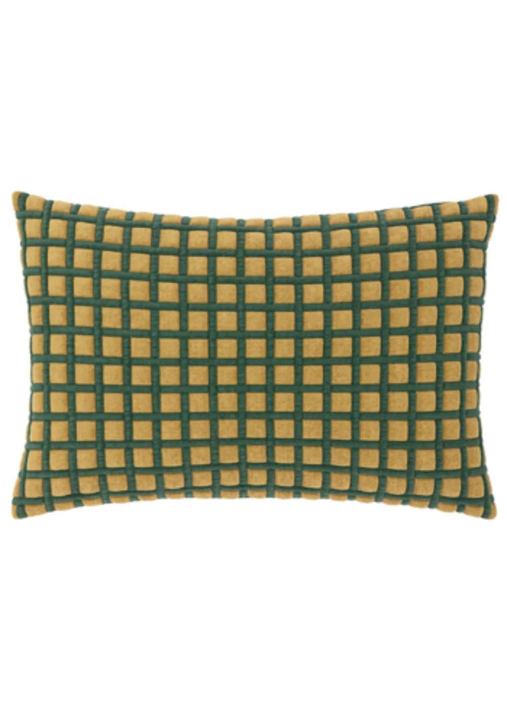 Furn Softie Grid 40x60 Quilted Cushion Green - 40x60cm Image 2
