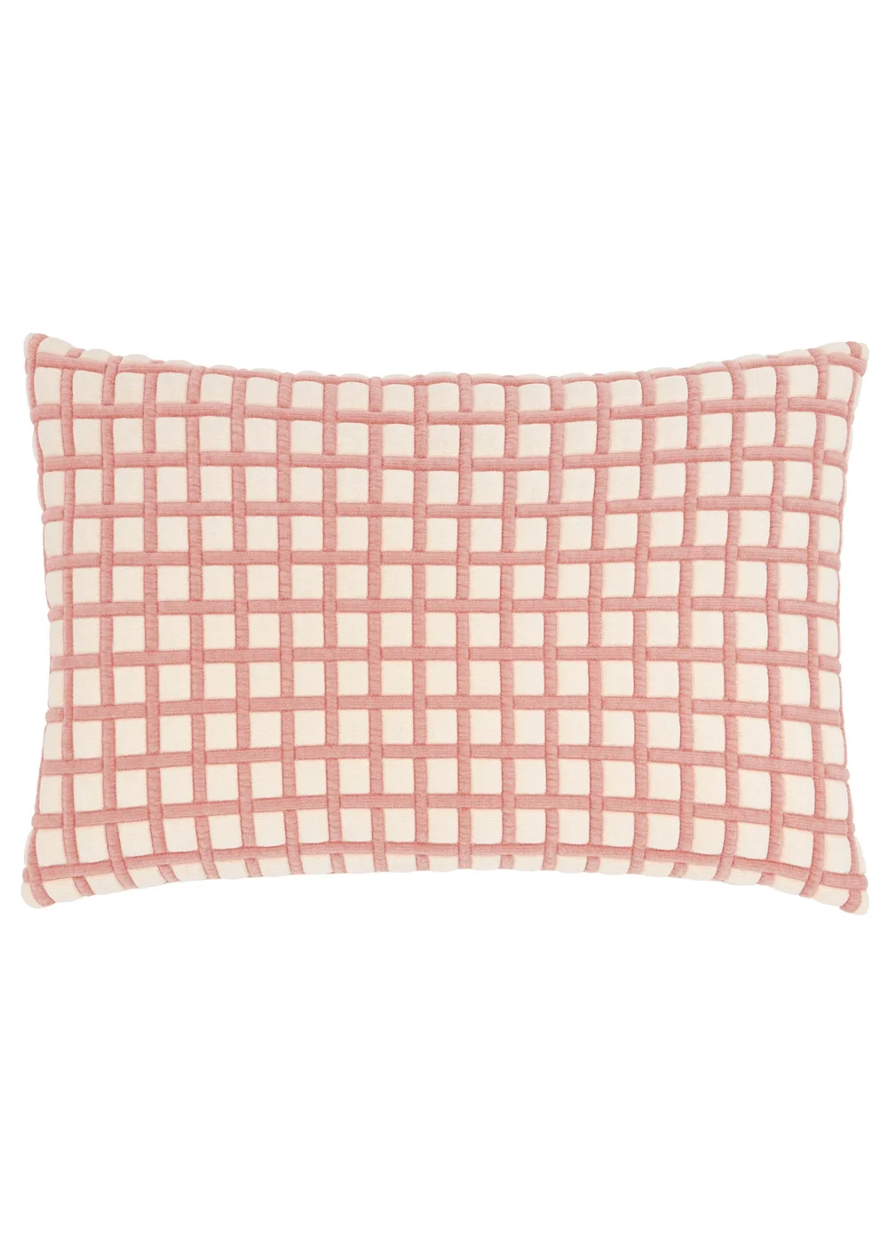 Furn Softie Grid 40x60 Quilted Cushion Pink - 40x60cm Image 2