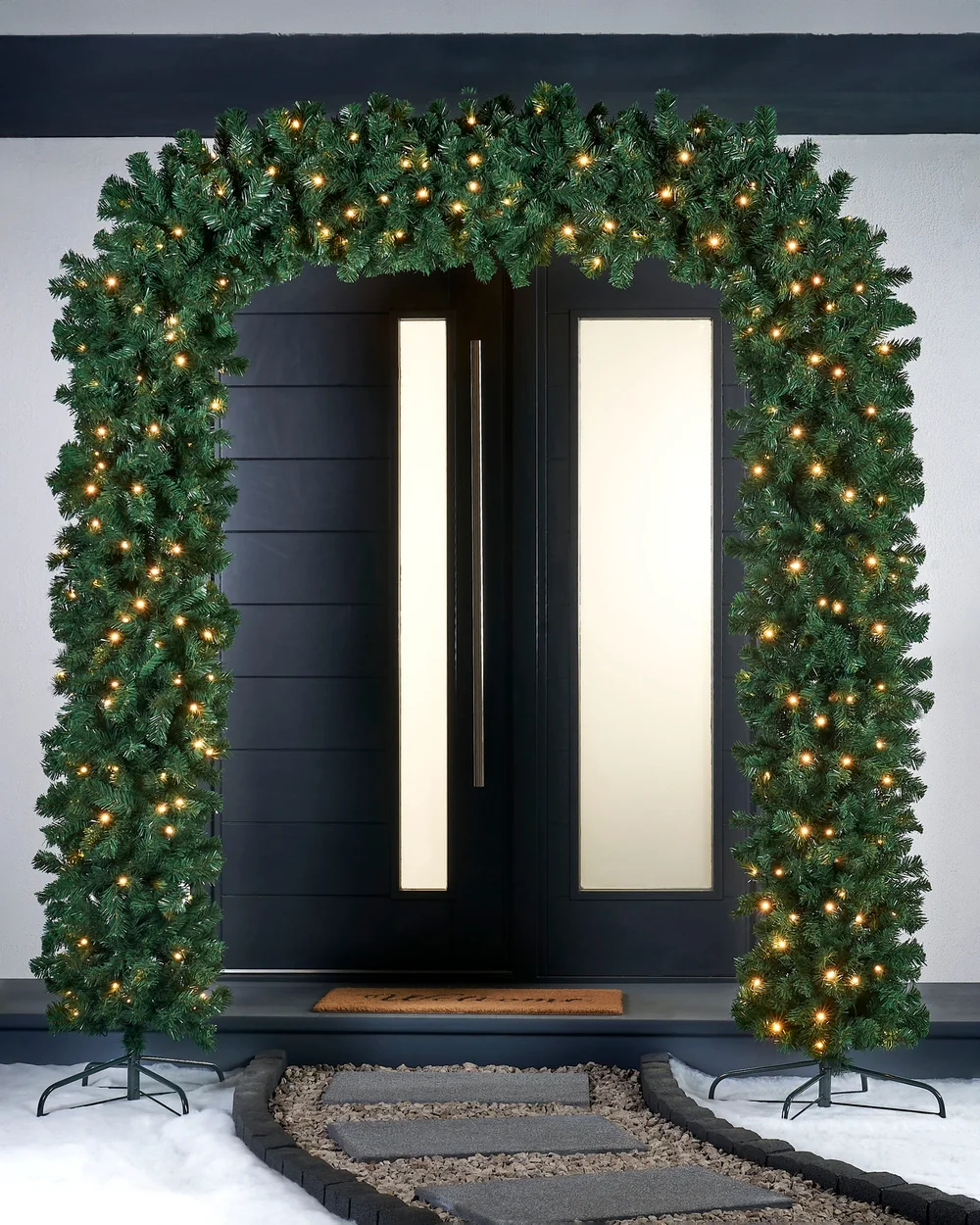 WeRChristmas Green Pre-Lit Artificial Christmas Tree Arch 360 Warm White Leds 7.5 Ft - No Size Image 2