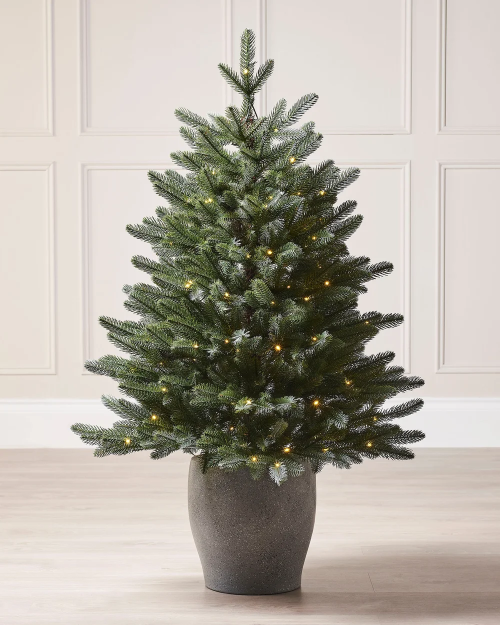 WeRChristmas Green Pre-Lit Frosted Potted Artificial Christmas Tree 115 Warm White Leds 3.5 Ft - No Size Image 2