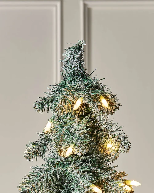 WeRChristmas Green Pre-Lit Snow-Flocked Alpine Christmas Tree 6.5 Ft - No Size Image 3