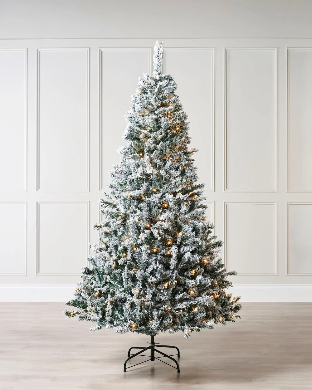 WeRChristmas Green Pre-Lit Snow-Flocked Mixed Pine Christmas Tree 7 Ft - No Size Image 2