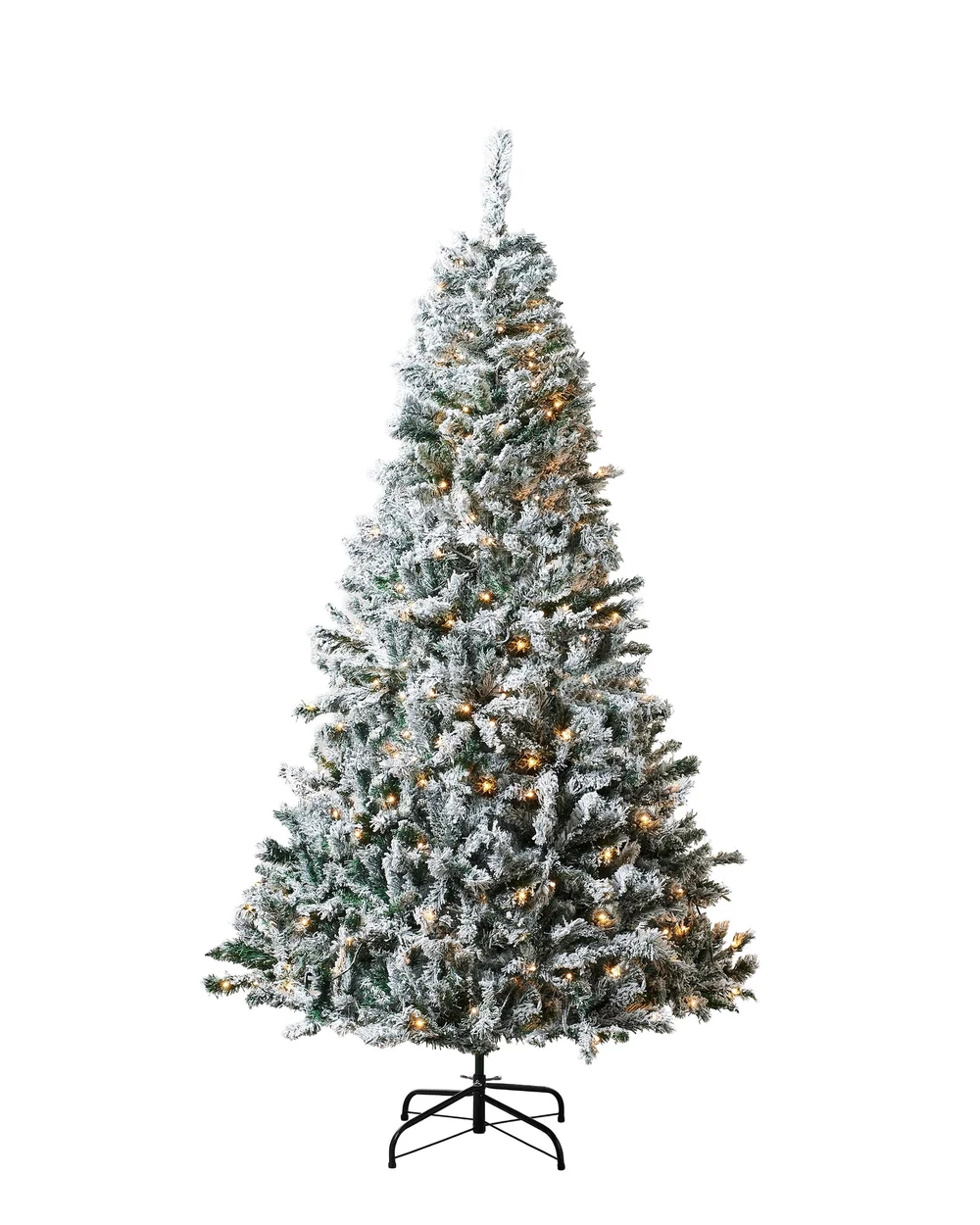 WeRChristmas Green Pre-Lit Snow-Flocked Mixed Pine Christmas Tree 7 Ft - No Size Image 1