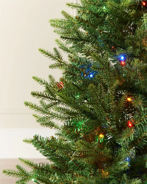WeRChristmas Green Pre-Lit Potted Pine Artificial Christmas Tree 100 Warm White And Multi-Colour Leds 4 Ft - No Size Image 3