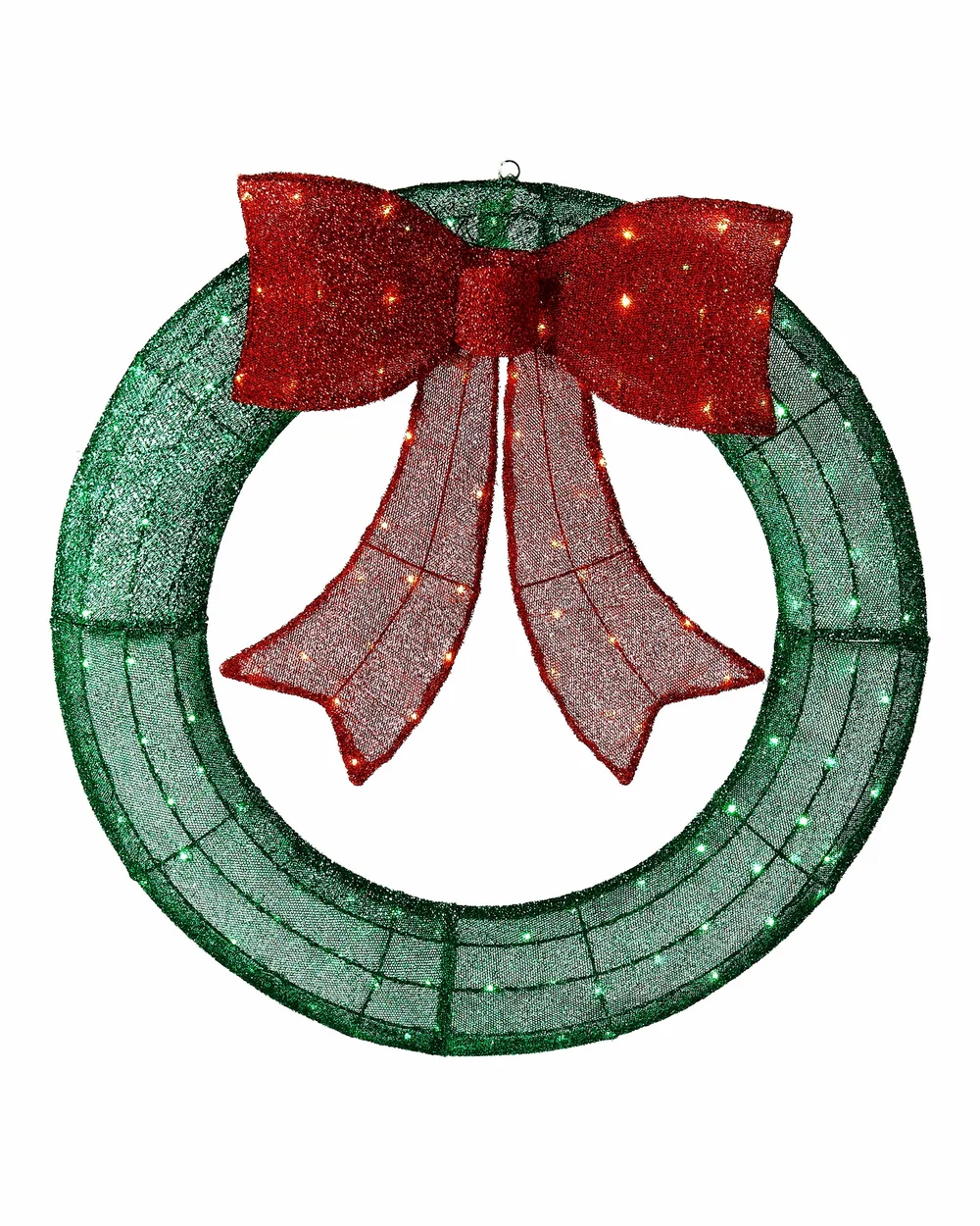 WeRChristmas Green Pre-Lit 3D Wreath Silhouette 85 Cm - No Size Image 1