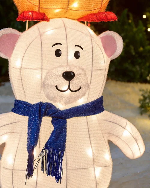 WeRChristmas Pre-Lit Penguin Reindeer And Polar Bear With Tree Silhouette 158 Cm - No Size Image 3