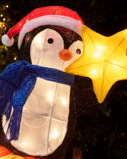 WeRChristmas Pre-Lit Penguin Reindeer And Polar Bear With Tree Silhouette 158 Cm - No Size Image 4