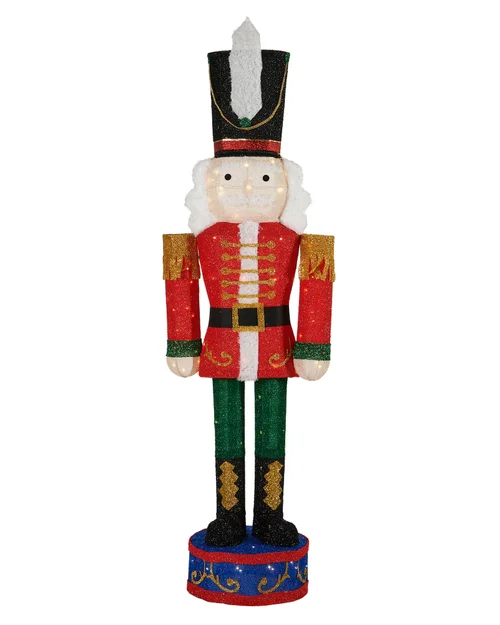 WeRChristmas White Pre-Lit 3D Nutcracker Silhouette 165 Cm - No Size Image 1