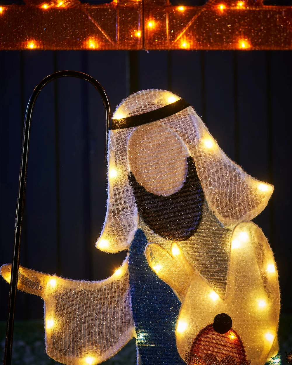 WeRChristmas White 2D Tinsel Nativity Scene Silhouette 160 X 156 Cm - No Size Image 2