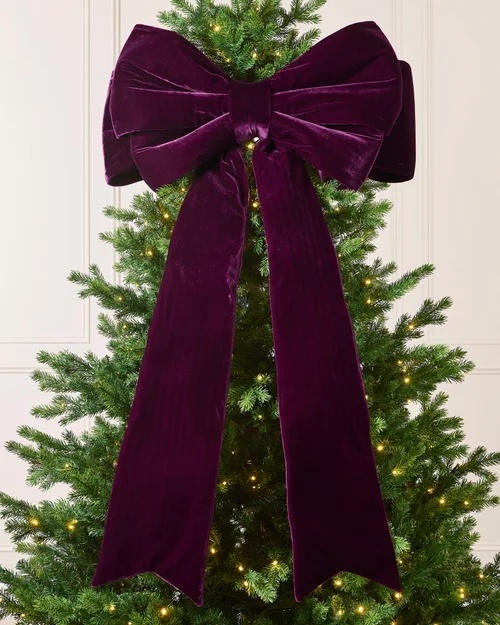 WeRChristmas Purple Large Velvet Christmas Bow 140 Cm - No Size Image 2