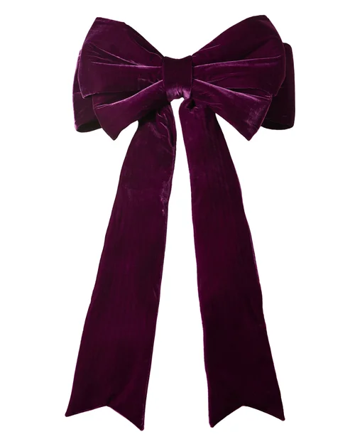 WeRChristmas Purple Large Velvet Christmas Bow 140 Cm - No Size Image 1