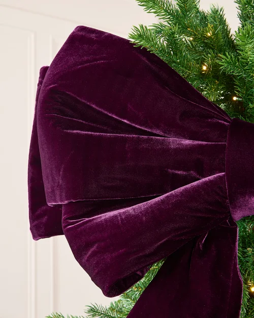 WeRChristmas Purple Large Velvet Christmas Bow 140 Cm - No Size Image 5