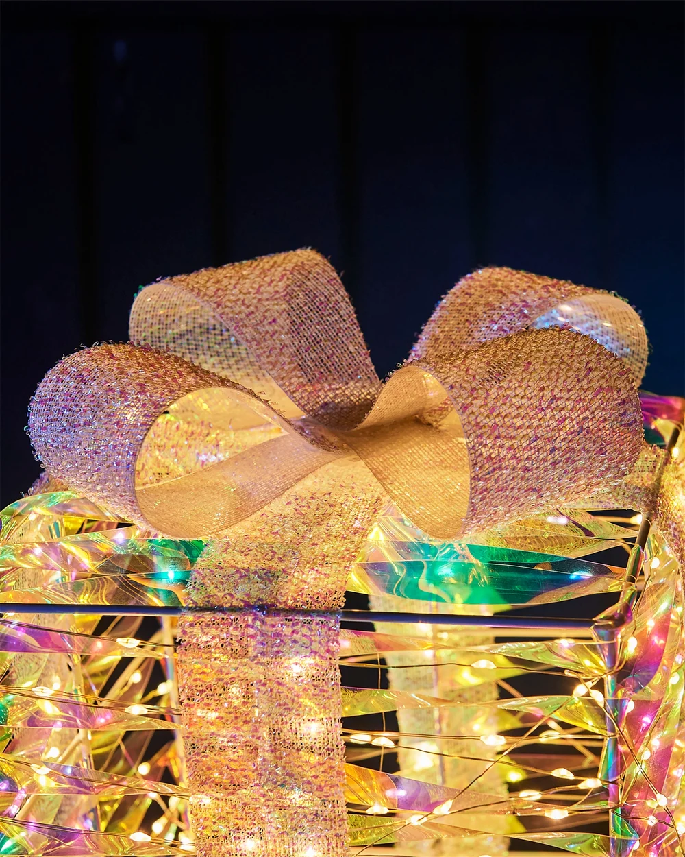 WeRChristmas Multi-Colour Pre-Lit Iridescent Present Stack 95 Cm - No Size Image 3