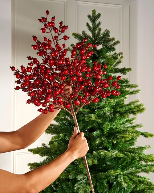 WeRChristmas Red Berry Christmas Tree Topper 90 Cm - No Size Image 2