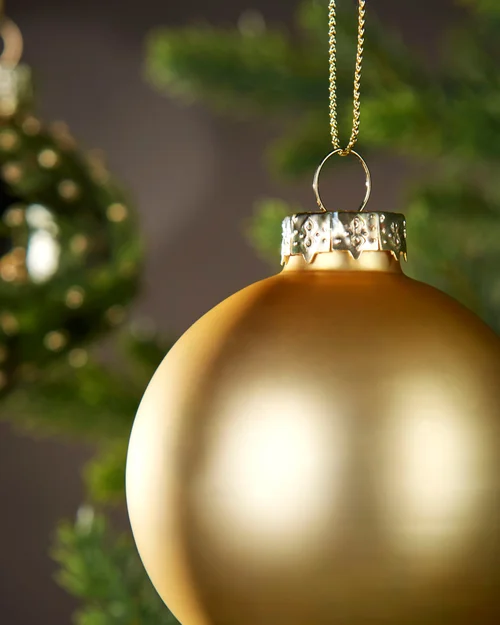 WeRChristmas Pale Gold Glass Christmas Baubles 20 Pack 6.6 Cm - No Size Image 6