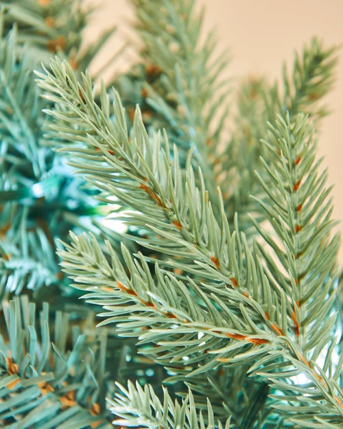 WeRChristmas Blue Pre-Lit Mixed Pine Artificial Christmas Garland 100 Warm White And Ice White Leds 9 Ft - No Size Image 6