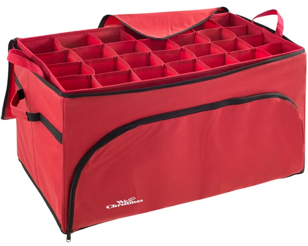 WeRChristmas Red 72-Piece Christmas Bauble & Decoration Storage Box 76 Cm - No Size Image 1