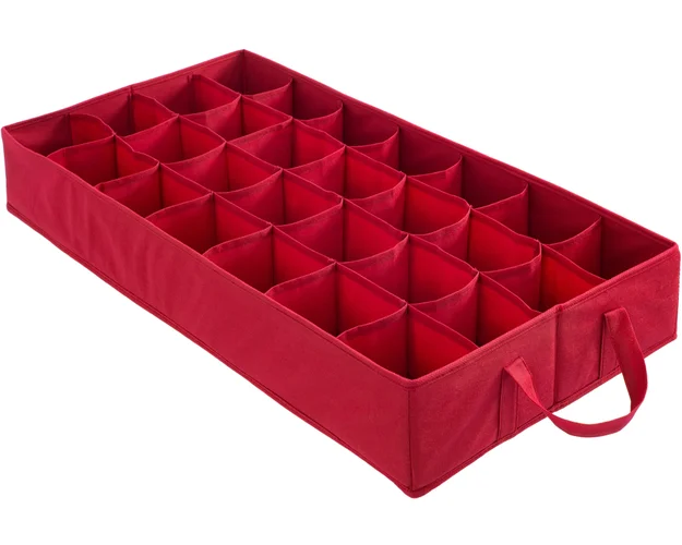 WeRChristmas Red 72-Piece Christmas Bauble & Decoration Storage Box 76 Cm - No Size Image 6