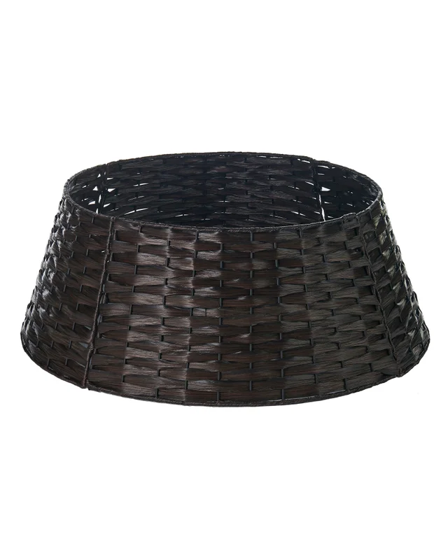 WeRChristmas Dark Brown Rattan Christmas Tree Collar 65 Cm