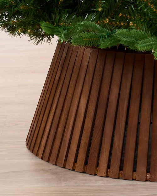 WeRChristmas Brown Wooden Christmas Tree Collar 72 Cm - No Size Image 3