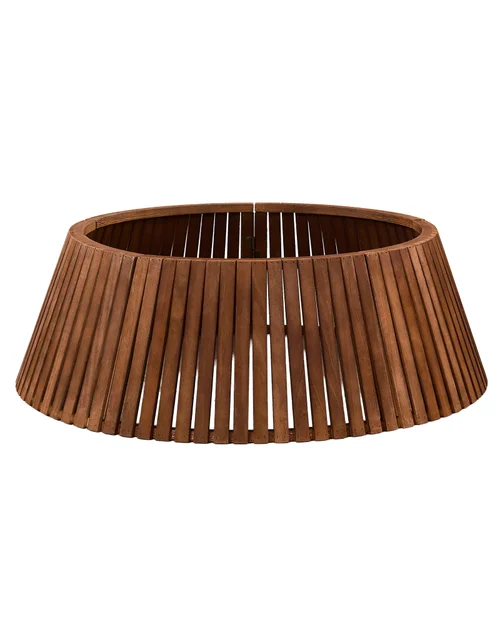 WeRChristmas Brown Wooden Christmas Tree Collar 72 Cm - No Size Image 1