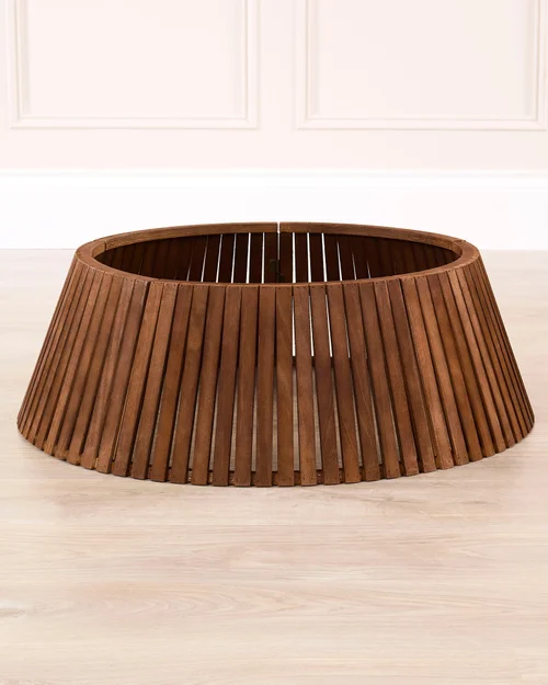 WeRChristmas Brown Wooden Christmas Tree Collar 72 Cm - No Size Image 6