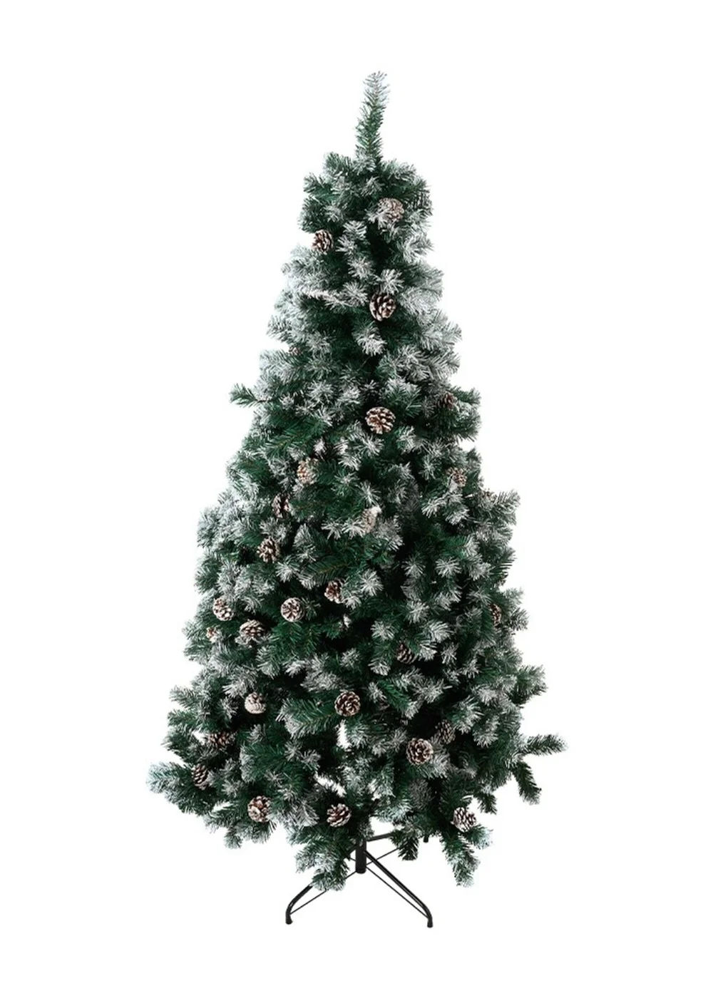 Lifeideas Green Snow Flocked Artificial Christmas Tree 180cm - One Size Image 3