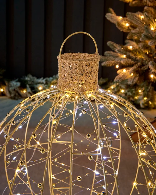 WeRChristmas White Set Of 3 Pre-Lit Baubles Silhouette 62 Cm - No Size Image 6