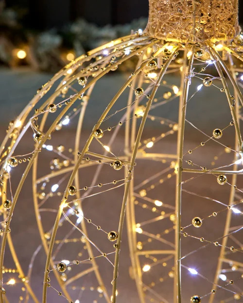 WeRChristmas White Set Of 3 Pre-Lit Baubles Silhouette 62 Cm - No Size Image 5