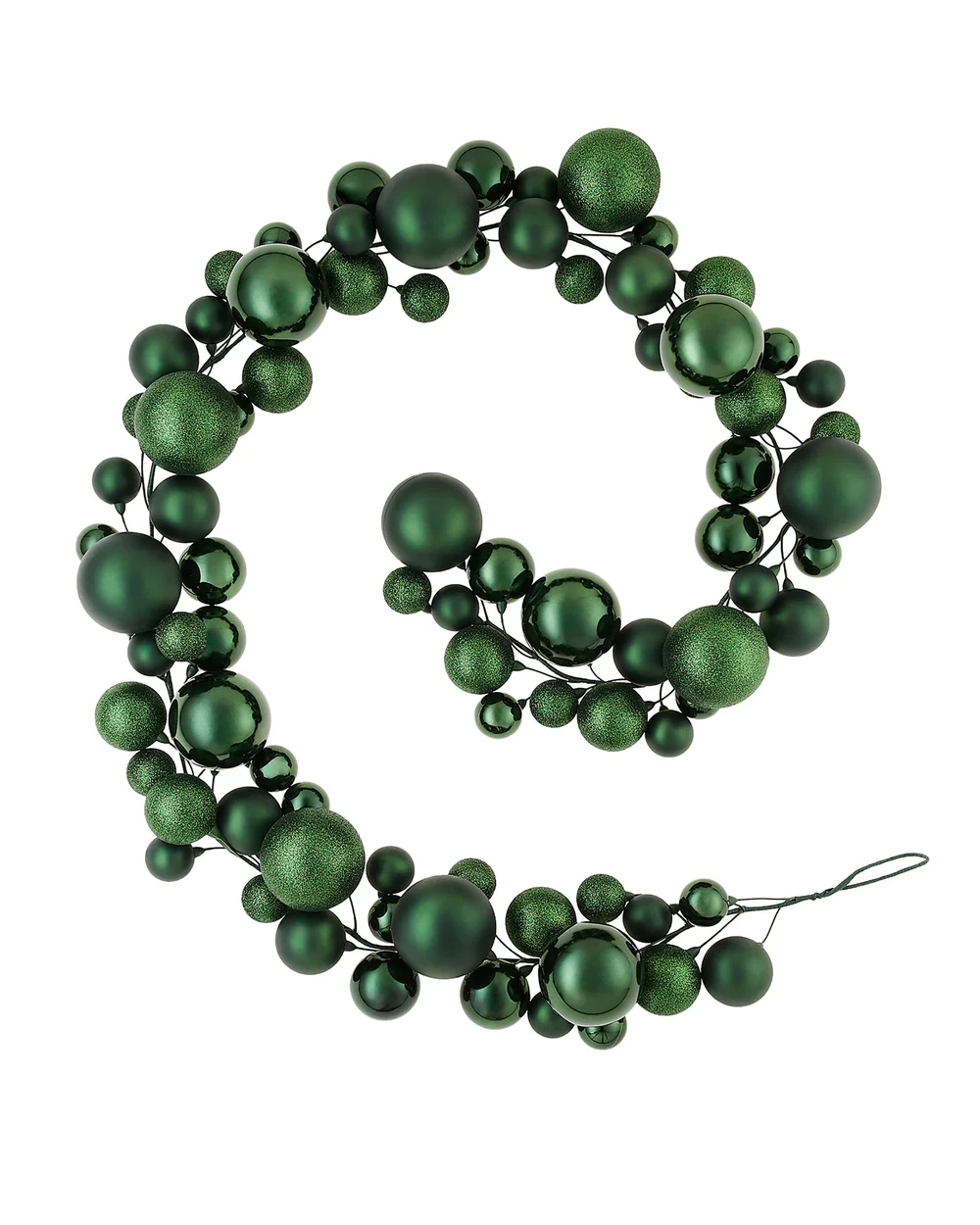 WeRChristmas Red Bauble Christmas Tree Garland Decoration With 84 Mixed Finish Baubles 9 Ft - One Size Image 1