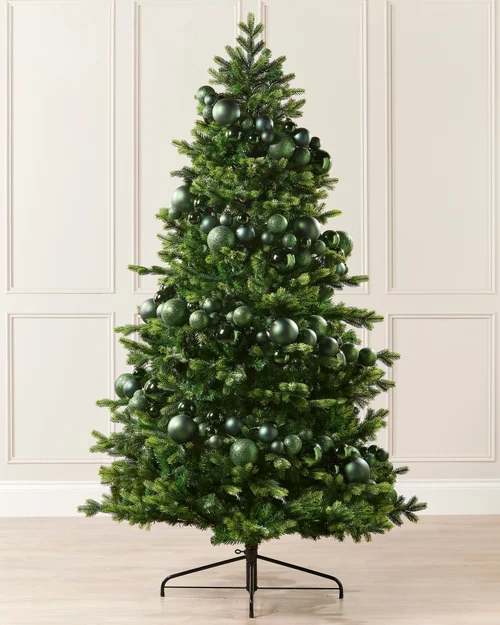 WeRChristmas Red Bauble Christmas Tree Garland Decoration With 84 Mixed Finish Baubles 9 Ft - One Size Image 2